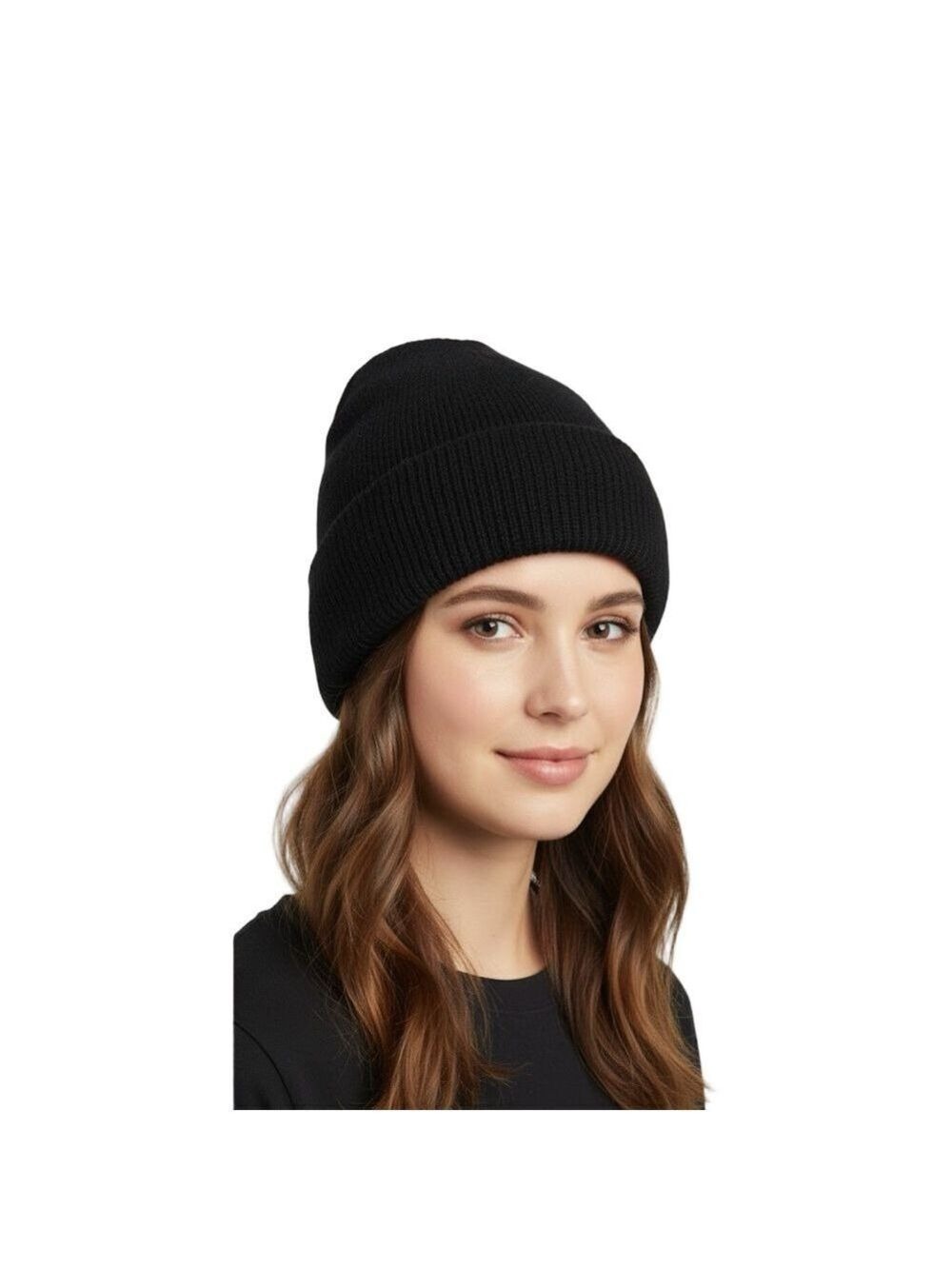Simons Importation D'Italie black wool silk Angora blend winter hat beanie